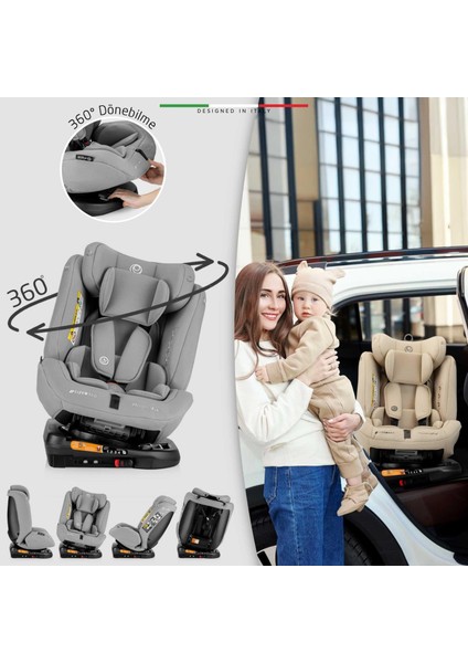 Modenafix 2 360° Dönen I-Size Oto Koltuğu Isofix 40-150 cm 0-36 kg Yeşil fiyatları