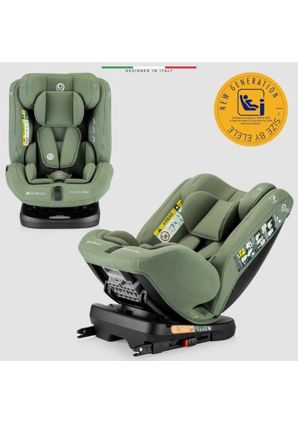 Modenafix 2 360° Dönen I-Size Oto Koltuğu Isofix 40-150 cm 0-36 kg Yeşil