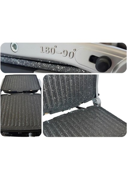 Paslanmaz Granit Panini Grill Kollu Tost Makinesi, Pratik ve Şık Tasarım fiyatları