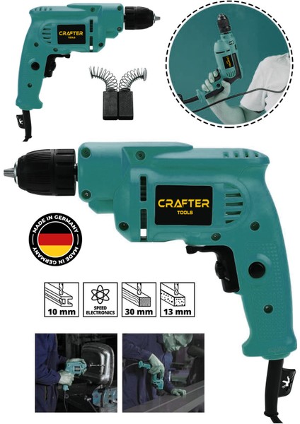 580 Watt Güçlü Profesyonel Elektrikli Matkap, Dayanıklı ve Hassas Işler Için