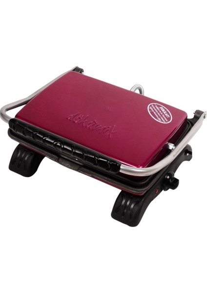 Organik Pik Demir Döküm Tost Makinesi 1800W Lila, Kaplamasız, Ev Tipi