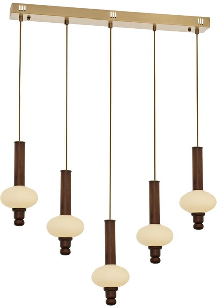 AV-5299-5EY Eskitme Kaplama Modern Avize E27 Metal Ahşap 15X80 cm