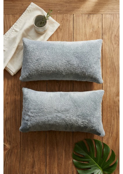 Iskandinav Bohem 2 Li Teddy Puffy Kırlent Kılıfı Gri fırsatları