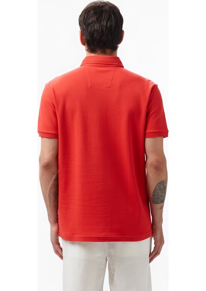 Erkek Kırmızı Slim Fit Kısa Kollu Polo Yaka T-Shirt K35062T.6RO