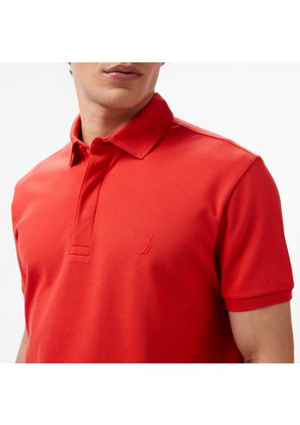 Erkek Kırmızı Slim Fit Kısa Kollu Polo Yaka T-Shirt K35062T.6RO