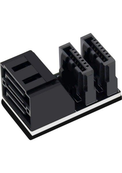 Çift Sata 7pin Dişi - Çift 7pin Erkek 90 Derece Açılı Adaptör (Yurt Dışından)