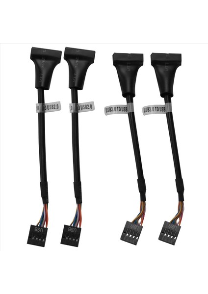 4 Adet Anakart Adaptör Kablosu, 19 Pin Usb3.0 - 9 Pin Usb2.0 Dişi (Yurt Dışından)