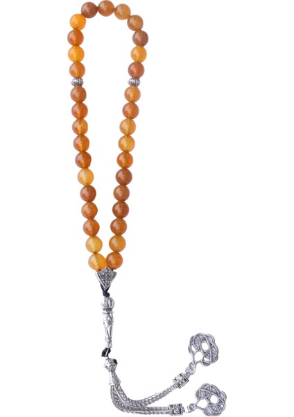 Saf Akik Doğal Taş Tesbih 33'lü