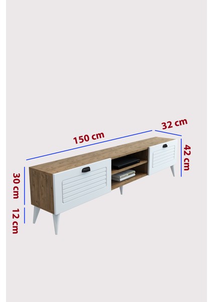 Country Model 150 cm TV Ünitesi – MDF Membran Kapak Modern TV Sehpası |Çam Renk Televizyon Konsolu indirimleri