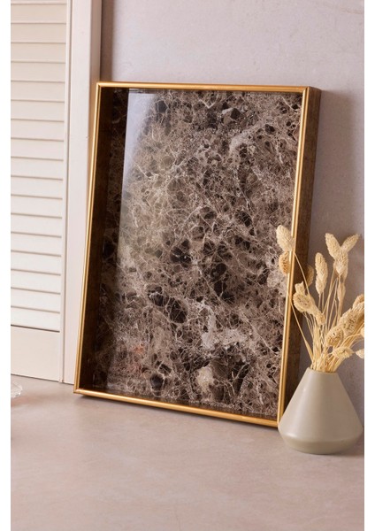 Turin Black Marble Tepsi 33X45 cm fiyatları