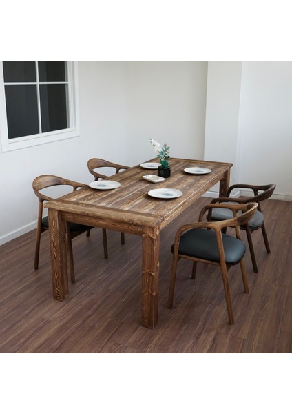 Doğal Ladin Ahşap Yemek Masası - Oturma Odası / Yemek Odası Için
