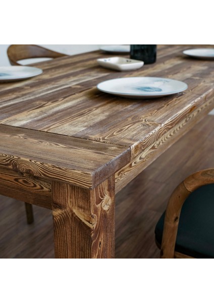 Doğal Ladin Ahşap Yemek Masası - Oturma Odası / Yemek Odası Için fiyatları