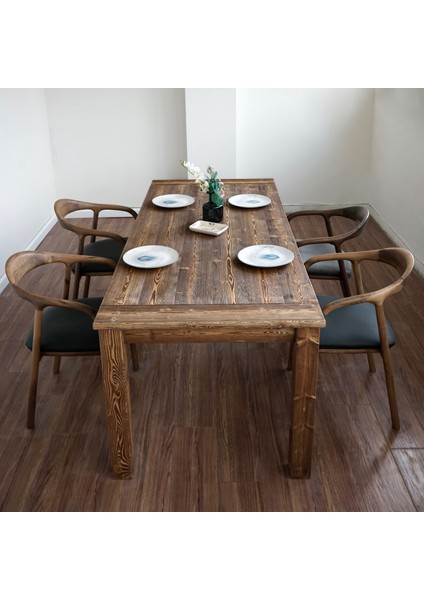 Doğal Ladin Ahşap Yemek Masası - Oturma Odası / Yemek Odası Için indirimleri