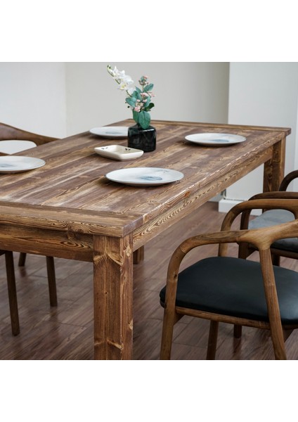 Doğal Ladin Ahşap Yemek Masası - Oturma Odası / Yemek Odası Için