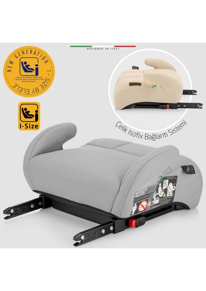 Robustofix I-Size Yükseltici Oto Koltuğu Isofix 125-150 cm 15-36 kg Bej fiyatları
