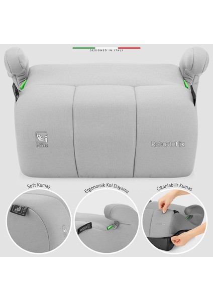 Robustofix I-Size Yükseltici Oto Koltuğu Isofix 125-150 cm 15-36 kg Bej modelleri
