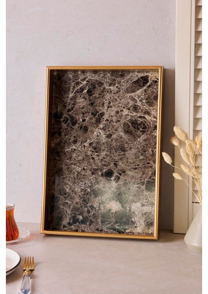 Turin Black Marble Tepsi 28X40 cm fiyatları