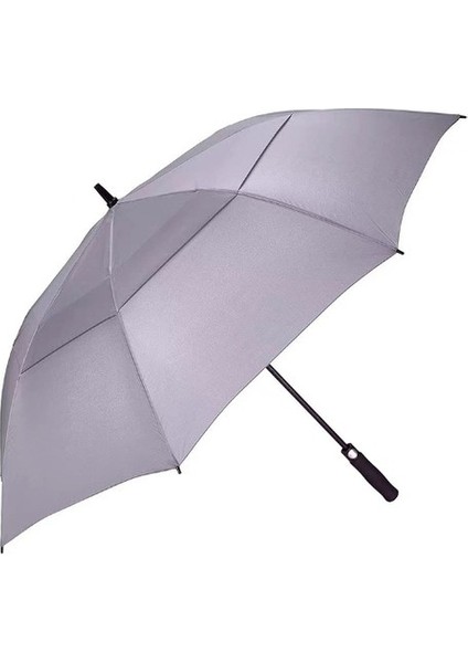 Otomatik Çift Katmanlı Golf Full Fiber Uzun Saplı Şemsiye (Yurt Dışından)