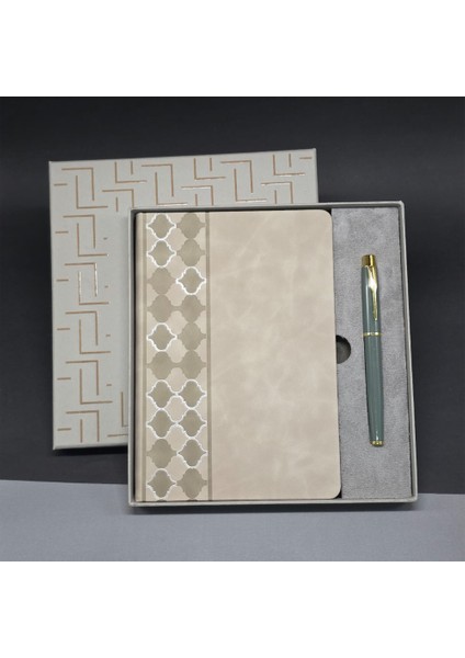 Deri Defter ve Kalem Set