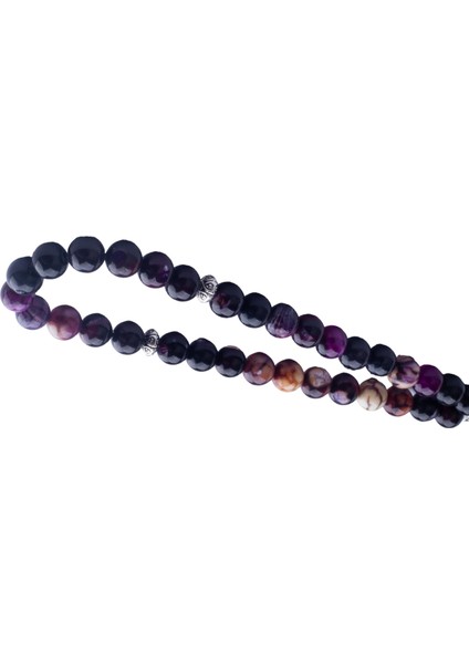 Mor Akik Doğal Taş Tesbih 33'lü fiyatları