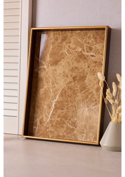 Turin Brown Marble Tepsi 33X45 cm fiyatları