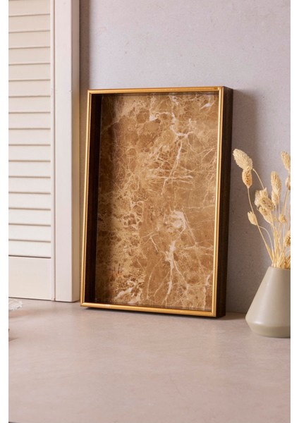 Turin Brown Marble Tepsi 25X37 cm fiyatları