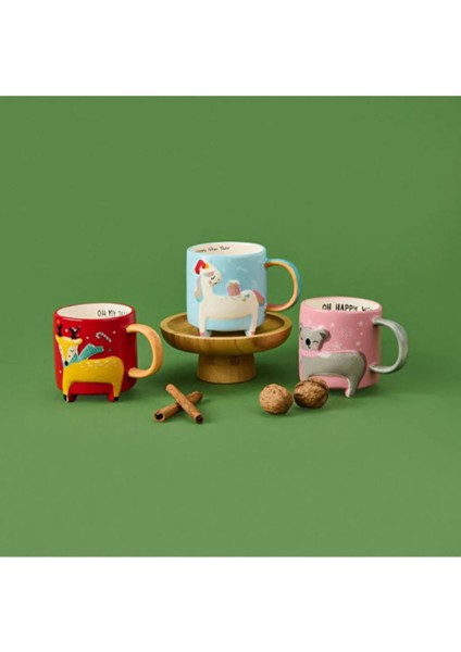 3D Hayvan Figürlü Kış Temalı Seramik Kupa 420 ml fiyatları