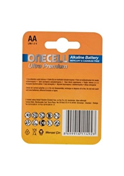 Ultra Premium Alkalin 1,5 V 4'lü AA Boy Pil Uzun Ömürlü Güç indirimleri