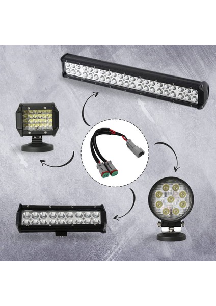 Y Tipi LED Pod Için Deutsch Dt Dtp 2 Pin Soket Adaptörünü Açar (Yurt Dışından) fiyatları