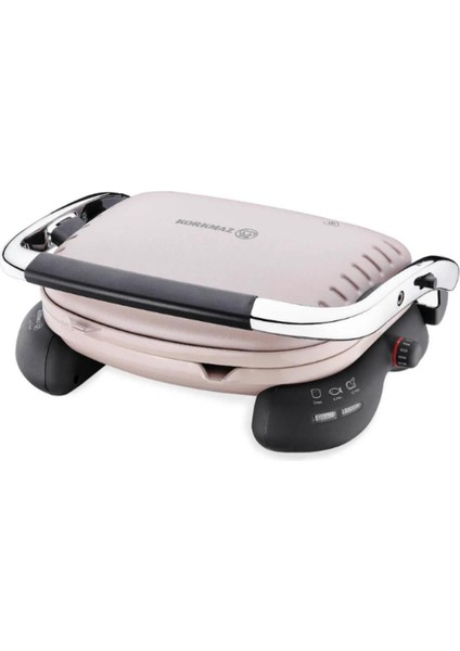 Pratik ve Şık Bej-Krom Tost Makinesi, Kahvaltılarınızın Vazgeçilmezi