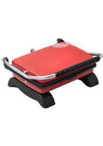 Kırmızı Pik Demir Döküm Tost Makinesi, Fırça Hediyeli