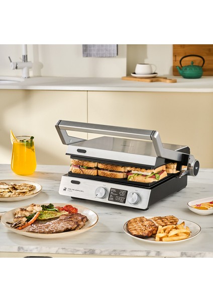 Dijital Zaman Ayarlı 2000W Yanmaz Yapışmaz Izgara ve Tost Makinesi fiyatları