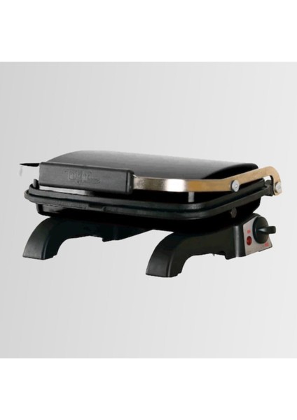 Mini Siyah Elektrikli Döküm Tost Makinesi, 8 Dilim Yanmaz Yapışmaz