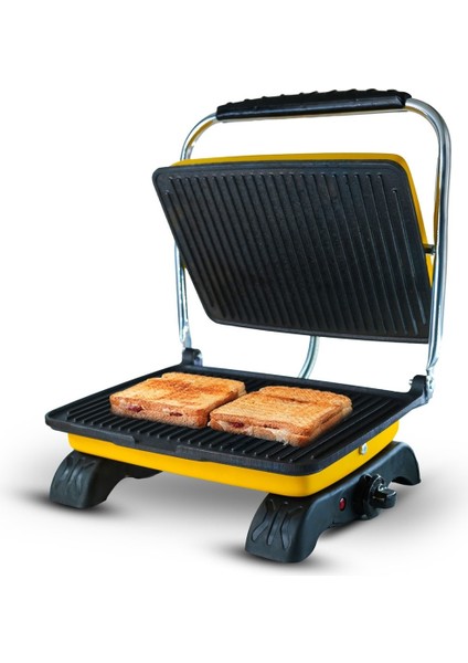 Organik Demir Döküm Tost Makinesi + Temizleme Fırçası Hediye