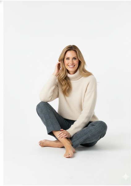 Kadın Pantolon Cepli Battal Beden Kalın Kışlık Şardonlu Pamuk Dokulu Lastikli Kırçıl Desenli modelleri