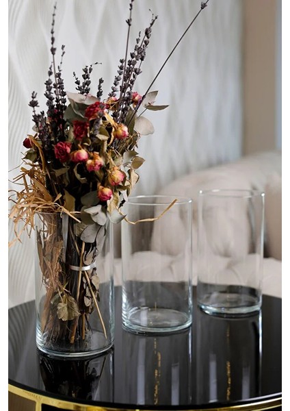 3'lü Cam Vazo Seti - 20X10 cm Şık ve Modern Dekoratif Vazo Seti fiyatları