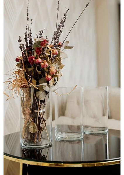 3'lü Cam Vazo Seti - 20X10 cm Şık ve Modern Dekoratif Vazo Seti modelleri