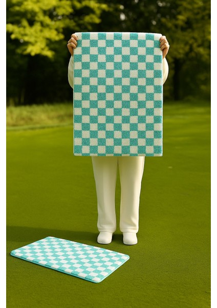 Chess 2'li Banyo Paspası Kaymaz Taban 80X50 40X50