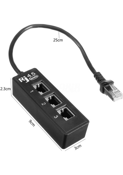 RJ45 Erkek - 3 RJ45 Dişi Bağlantı Noktası Ağ Genişletici Kablo Ayırıcı Lan Ethernet (Yurt Dışından) indirimleri