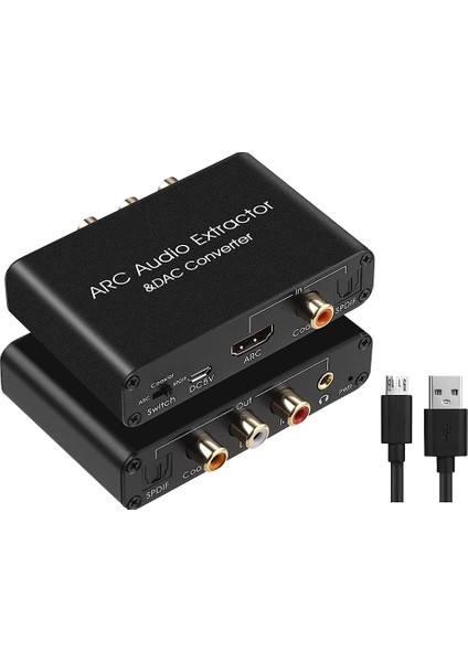 Dac Ses Dönüştürücü Arc Audio Exactor -Uyumlu Optik (Yurt Dışından)