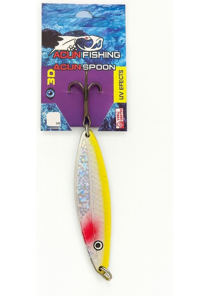 Nidingen 28GR 9cm 3D Uv Efektli Metal Olta Lüfer Kaşık