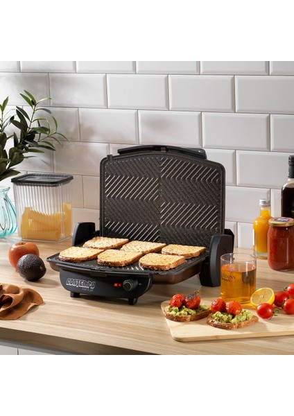 Pratik ve Şık Kahverengi Tost Makinesi, Hızlı ve Eşit Kızartma Sağlar