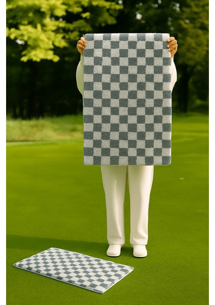 Chess 2'li Banyo Paspası Kaymaz Taban 80X50 40X50