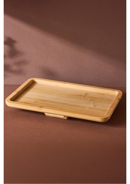 SofaServe Dikdörtgen Bambu Koltuk Tepsisi 38x25 cm