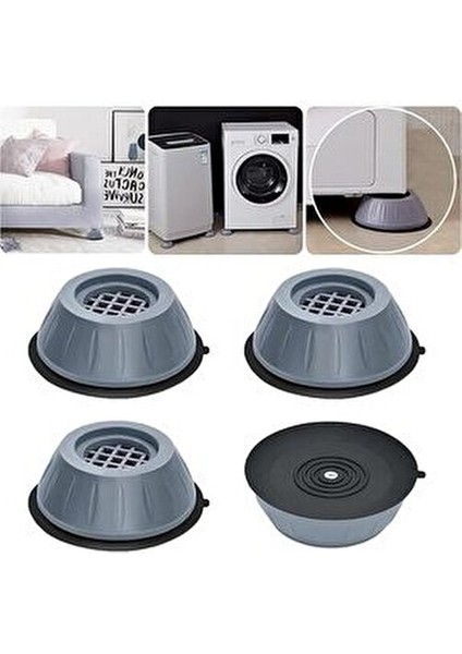 8 Adet Tineke Beyaz Eşya Altlığı Ayağı Titreşim Önleyici Çamaşır Bulaşık Makinası Yükseltici