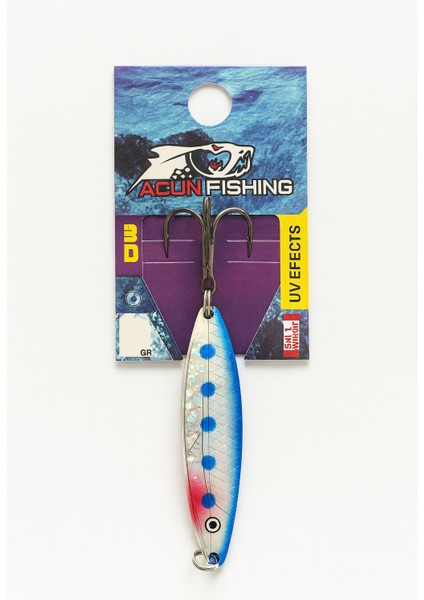 Nidingen 28GR 9cm 3D Uv Efektli Metal Olta Lüfer Kaşık