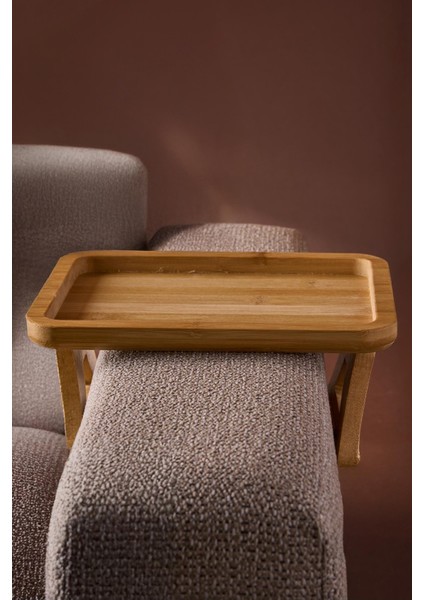 SofaServe Dikdörtgen Bambu Koltuk Tepsisi 27x20 cm