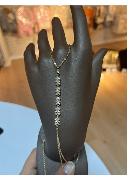 Zirkon Taşlı Gold Şahmeran Bileklik – Şık ve Işıltılı Özel Tasarım El Aksesuarı modelleri