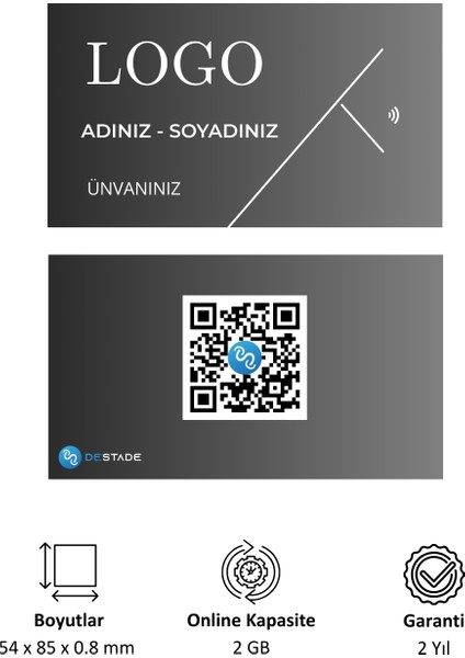 Nfc ve Qr Kod Özellikli Dijital Kartvizit fiyatları