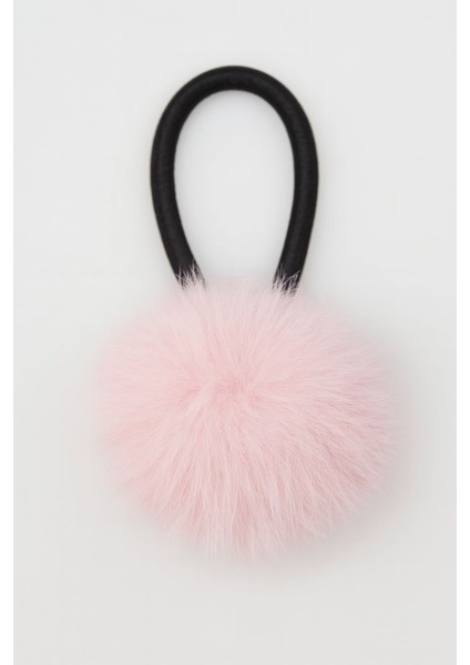 Peluş Ponpon Saç Toka Seti – Yuvarlak Top Model